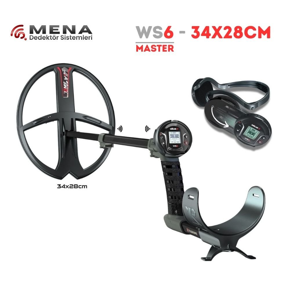 XP WS6 Master Dedektör (WS6 Kablosuz Kulaklık ve 34x28CM FMF Başlıklı)